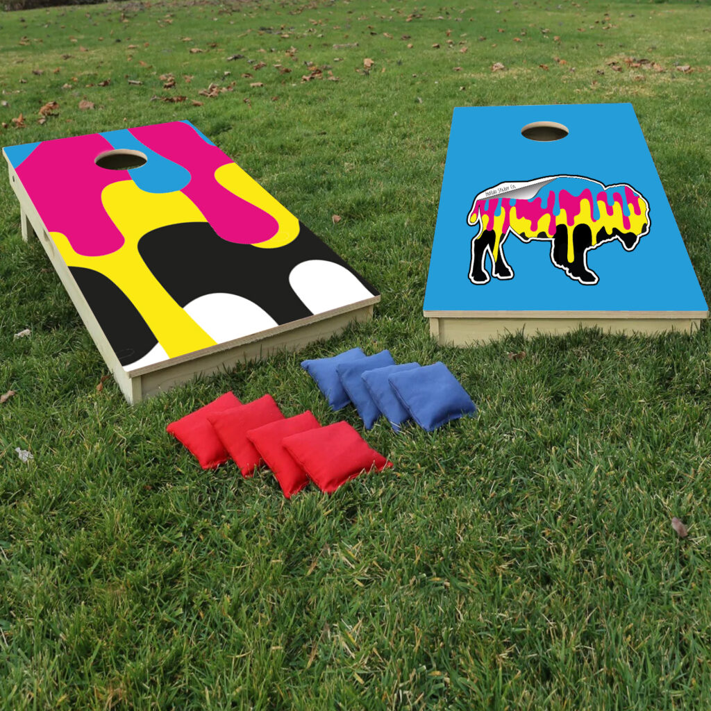 Cornhole board wraps buffalo sticker company