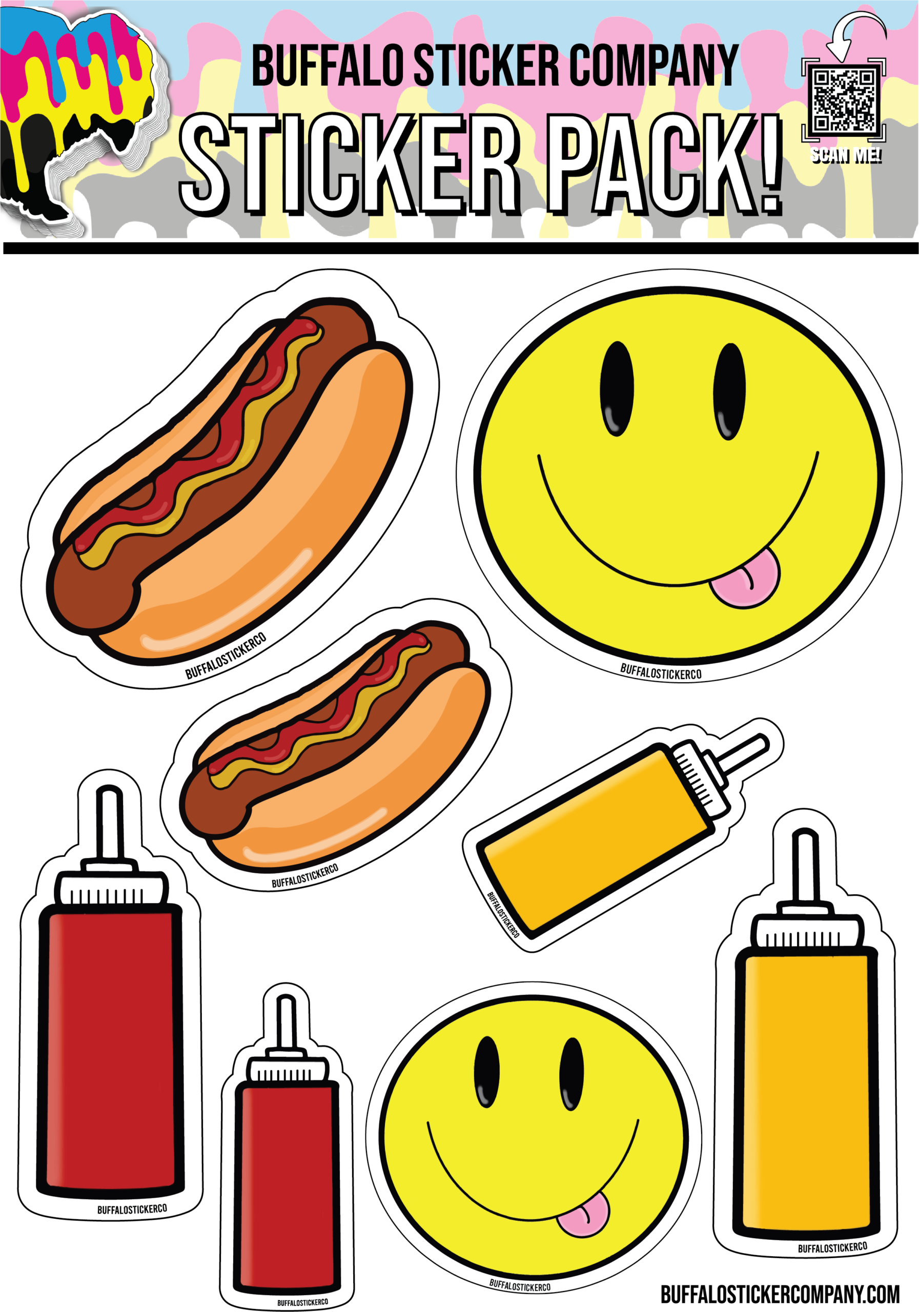 Hot Dog Sticker Pack!