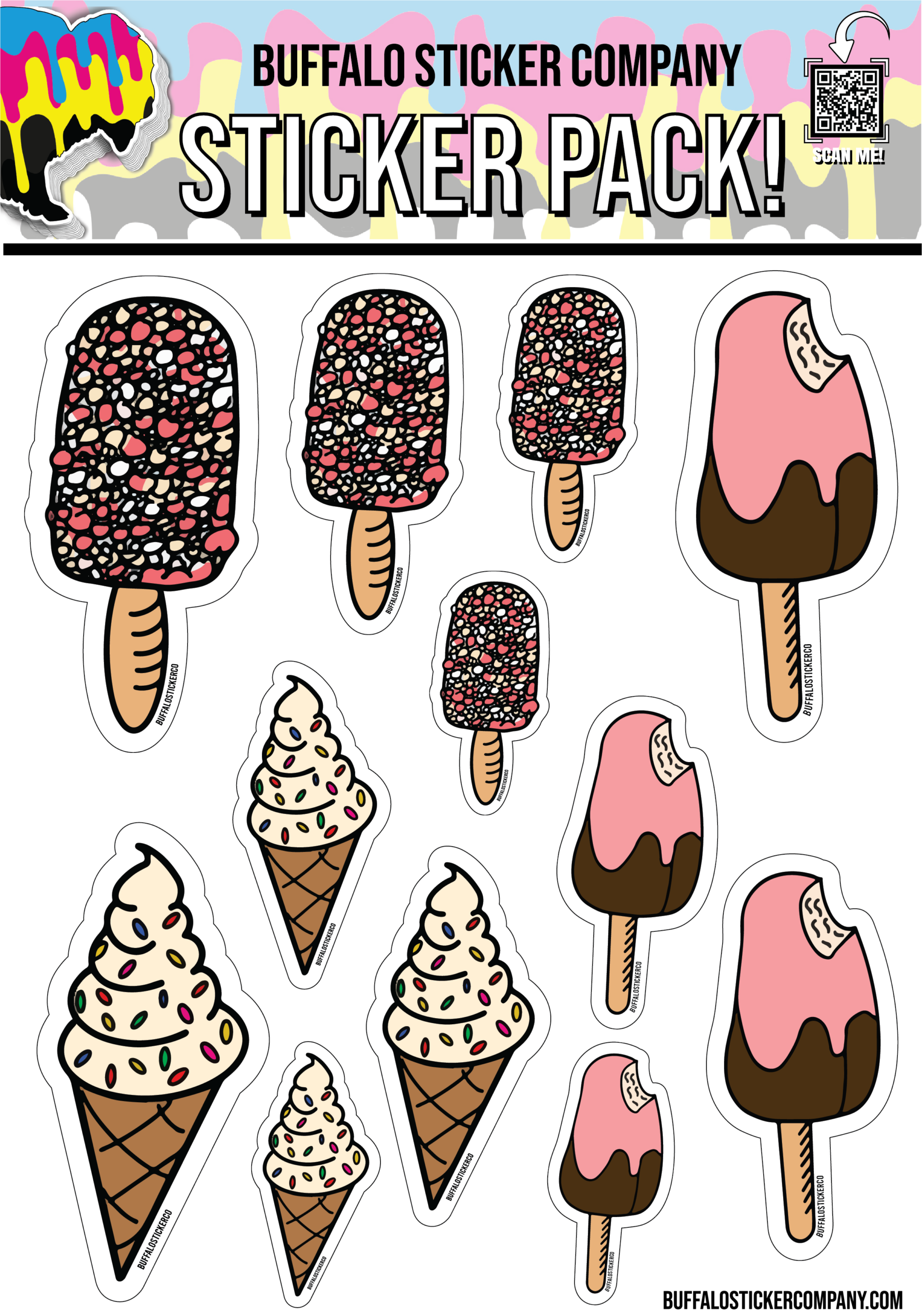 Ice Cream Fun Sticker Pack!
