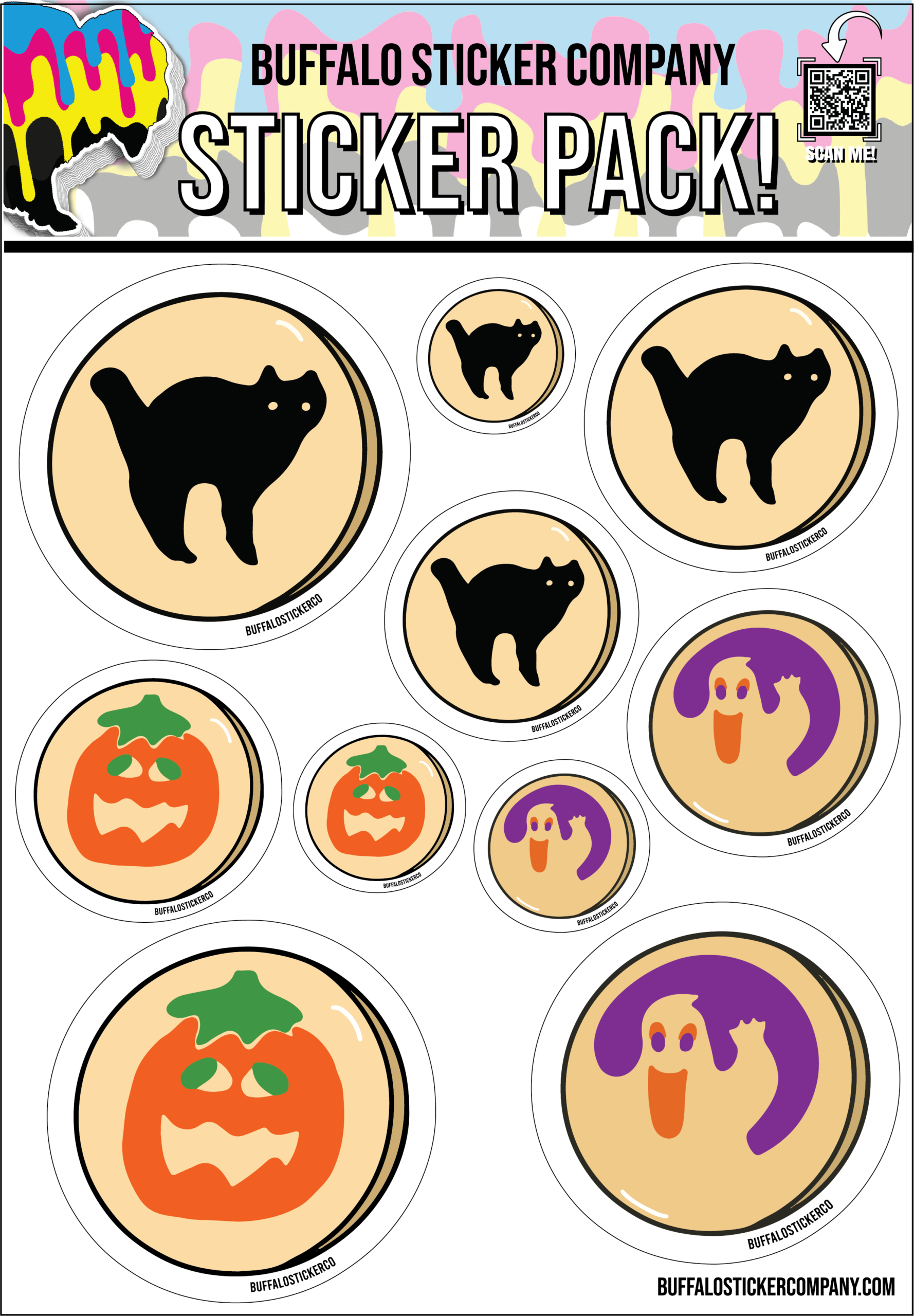 Halloween Cookie Sticker Pack!